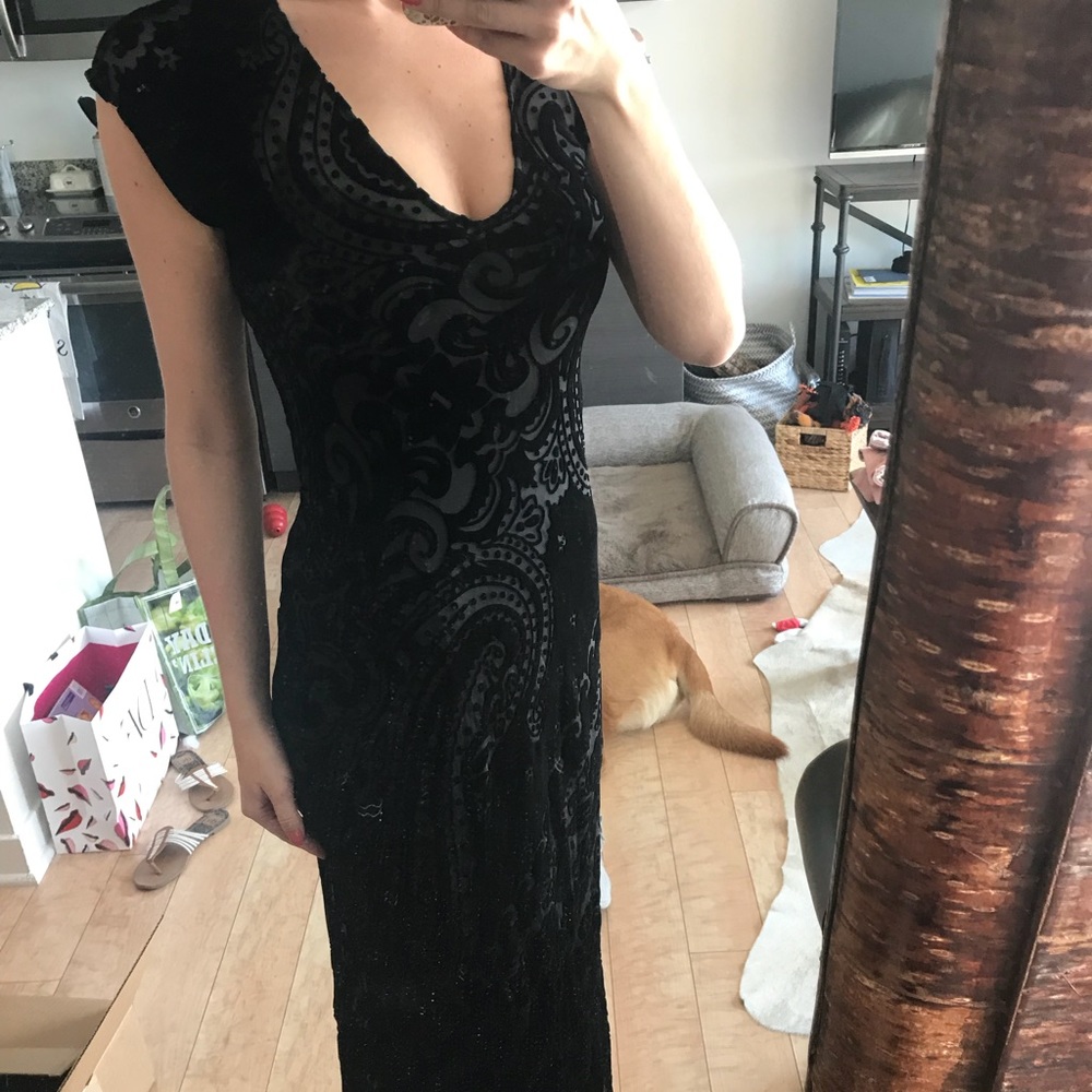 Johnny Was SZXS MAXI DRESS BLACK NWOT